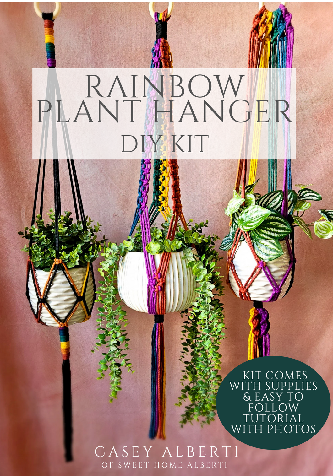 DIY Rainbow Plant Hanger Kit